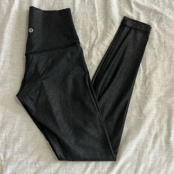 Lululemon Align Ribbed High-Rise Legging 28" Shine Sz 4 2024 Style - Picture 10 of 12